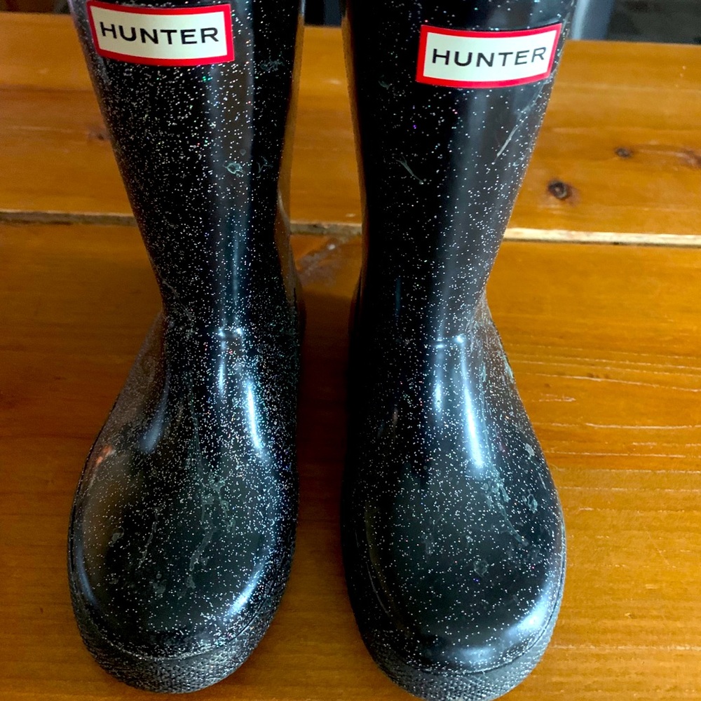 Girls sparkly Hunter rain boots